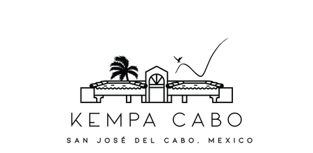 a black and white logo for a Kempa Cabo in San Jose Del Cabo, Mexico
