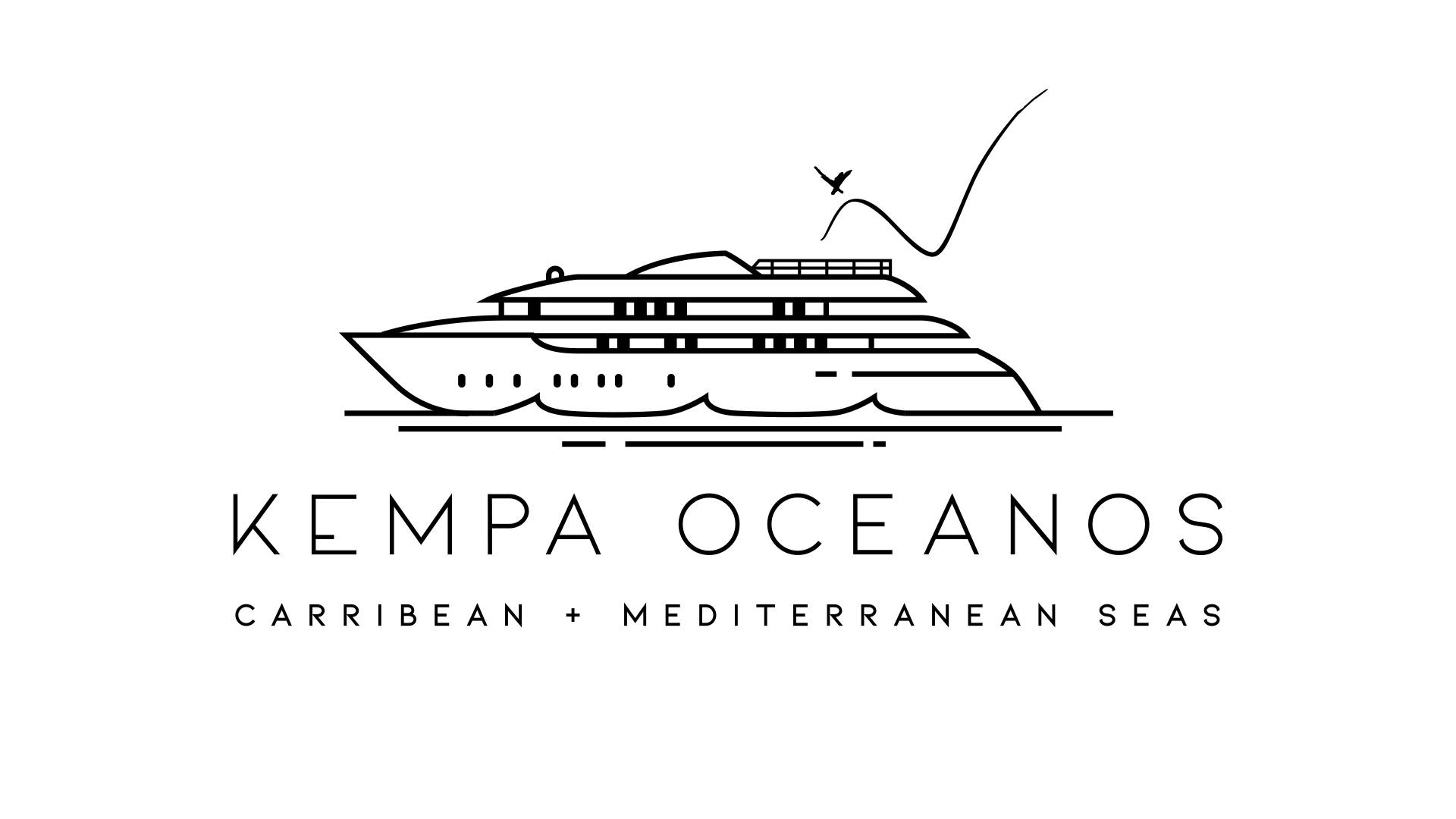 a black and white logo for a Kempa Oceanos in Carribean